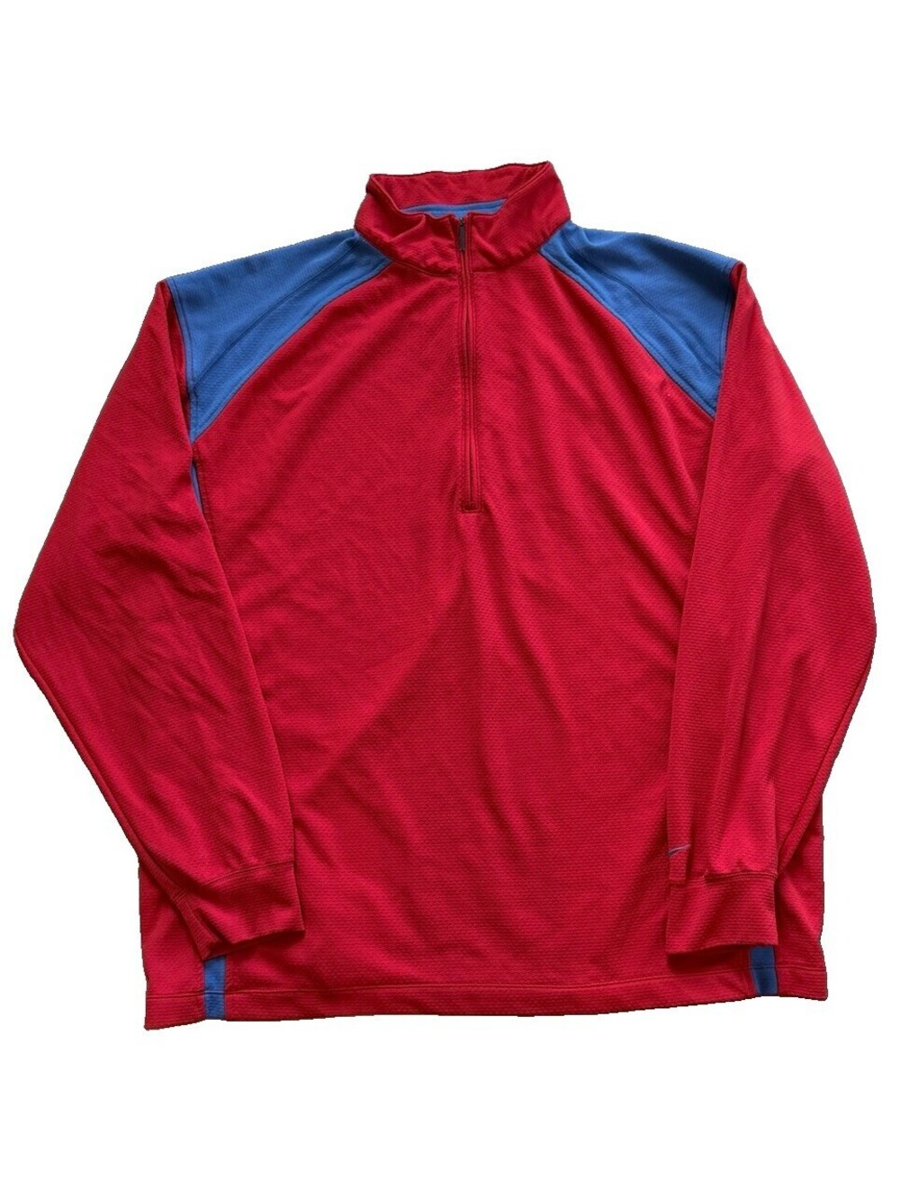 Nike Pullover Men 2XL Red Blue 1/4 Zip Workout Golf Sphere Dry